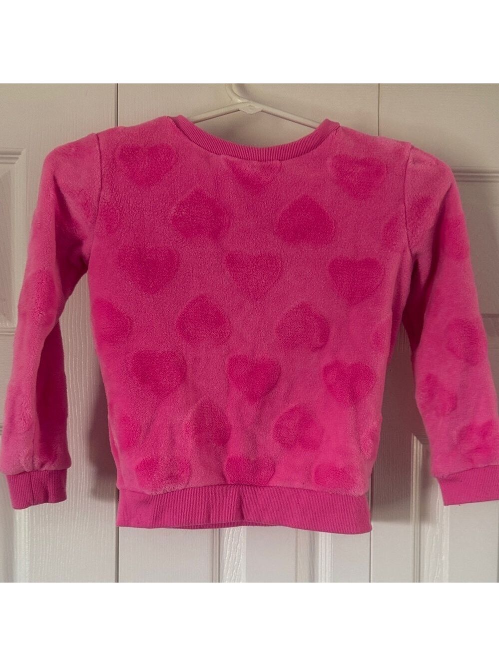 George Pink Heart Pattern Kids Sweatshirt